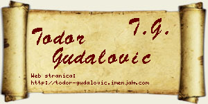Todor Gudalović vizit kartica